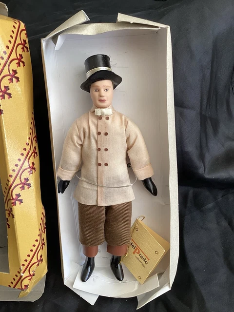 Victorian Lady In Orange Dress – 1:12 Scale Dolls House Miniature – Porcelain Fabric – Tumdee Style