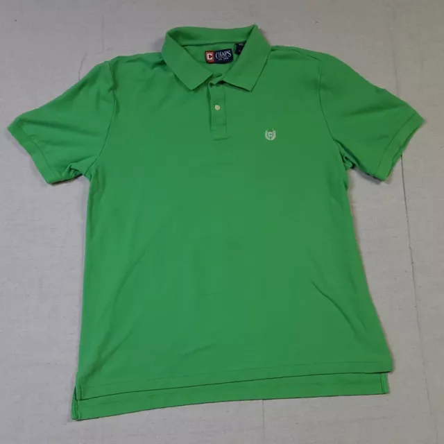 CHAPS RALPH LAUREN Polo Shirt Mens Large Green Preppy Casual Golf $9.55 ...