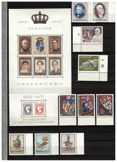 Luxembourg Lot de Timbres & Blocs Feuillets ** / MNH - Scans recto / verso