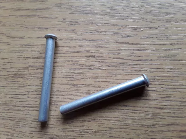 Rivetto Testa Rotonda In Alluminio Solido Lungo 4,5 Mm X 40 Mm Qty 2