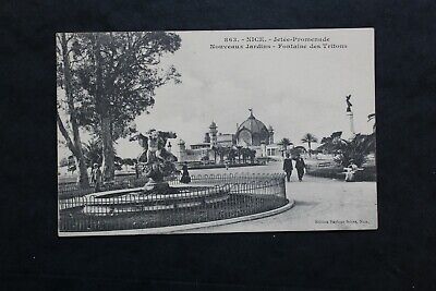 Fontaine des Tritons Carte Postale CPA NICE Jetée Promenade Nouveaux Jardins 