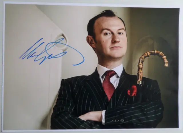 Mark Gatiss 'Sherlock'  Autographed A4 Photograph.