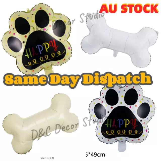 Dog Paw Foil Balloon Dog Bone Puppy Birthday Party Paw Patrol Helium Quality