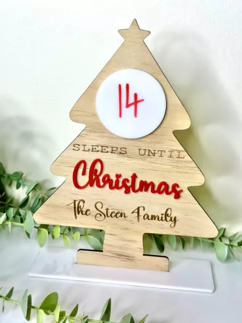 Christmas Countdown Tree Personalised