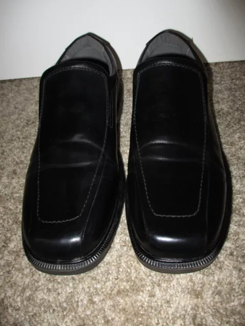 Mens Deer Stags 902 Greenspoint Black Leather Oxford Loafer Shoes 11-1/2 M