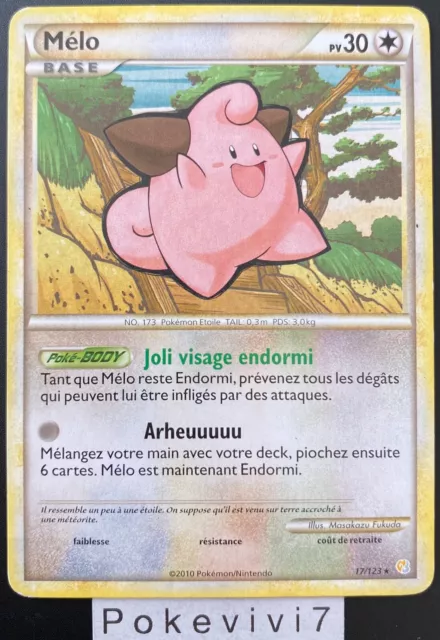 Carte Pokemon MELO 17/123 RARE HGSS HEARTGOLD SOULSILVER FR OCCASION