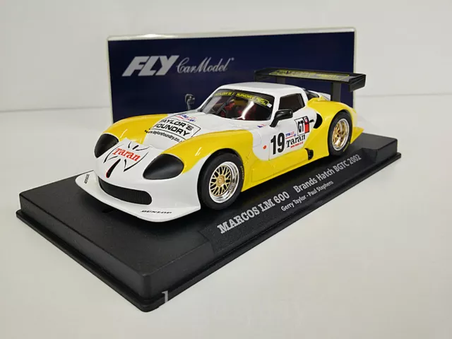 Slot car scalextric fly 88102 Marcos LM 600 Brands Hatch Bgtc '02 A-364 G Taylor