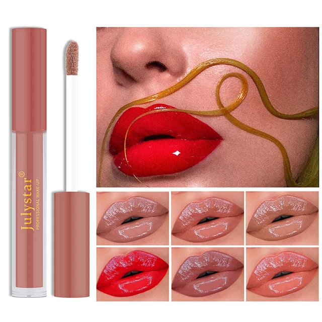 Mujer Espejo Labial Esmalte Labial Brillo Labial Líquido Maquillaje Impermeable de Larga Durabilidad