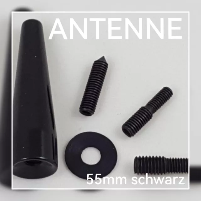 Dach Antenne Designantenne Kurzstabantenne für Audi BMW Ford VW MB 55mm schwarz