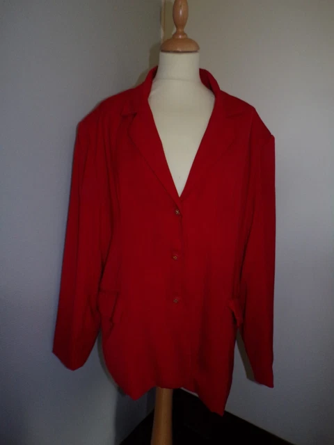 Veste Rouge Femme Gabriella Vicenza – Taille 50/52 – Occasion Très Bon état – Style Casual