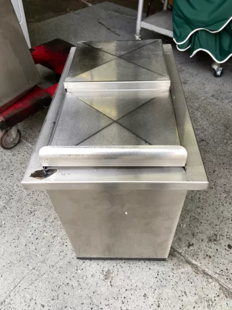 15-1/2 x 25-1/2 Insulated Drop In Ice Storage Bin & Sliding Lid Stainless #9122