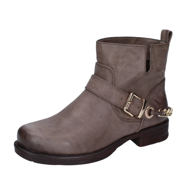 Chaussures Femme FRANCESCO MILANO 37 Ue Bottines Brun Cuir AJ227-D