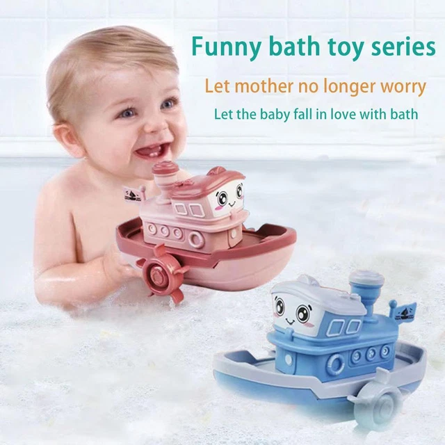 Cartoon Ship Wind Up Clockwork Boat Toy Kids Baby Bath Educational Txpc D8A9