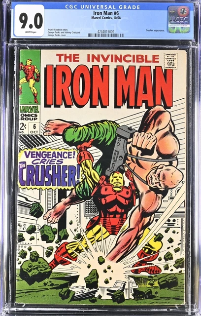 Invincible Iron Man #6 (1968) CGC 9.0 Marvel Comics  SILVER AGE