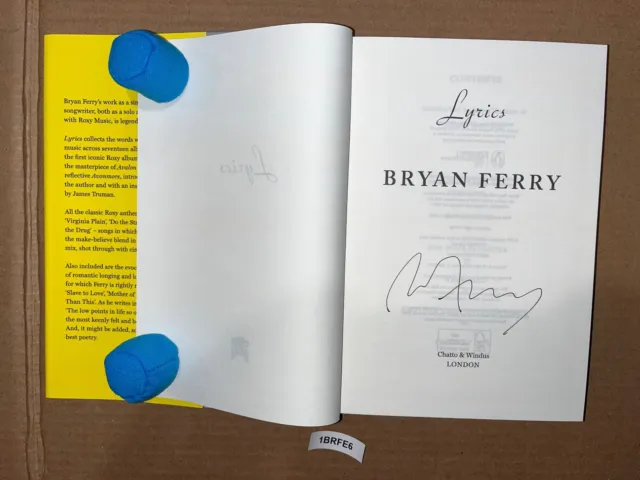 Bryan Ferry Signed Autographed Book Roxy Music For Your Pleasure Country Life