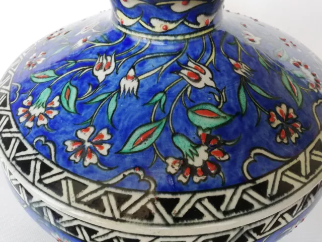 Antique Samson Ceramic lidded Bowl  In  Iznik Style 3
