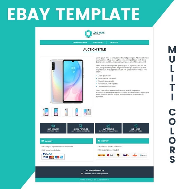 EBAY LISTING TEMPLATE 2025 | Professional Mobile Responsive Design £11. ...