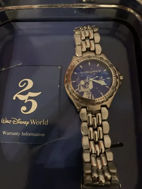 Vintage Disney World Sorcerer Mickey Mouse Watch 25th Anniversary Needs Battery