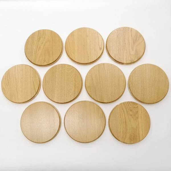 10 Pieza Placa de Jabalí Redondo Roble Claro Af 19 CM Tablero Keiler Gewaffbrett