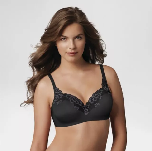 NWT PLAYTEX $40 Womens Black Lace Body Revelution Lined Underwire