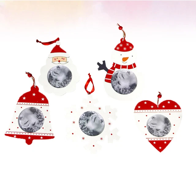 5 piezas Colgante de árbol de Navidad Árbol de Navidad Adorno de Navidad Bambú
