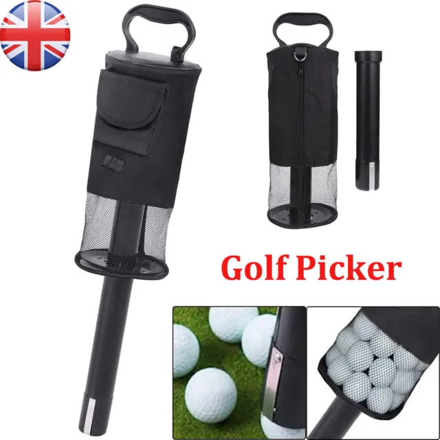Golf Ball Picker pick up Putter Holder Retriever Storage Carry Bag Collector UK