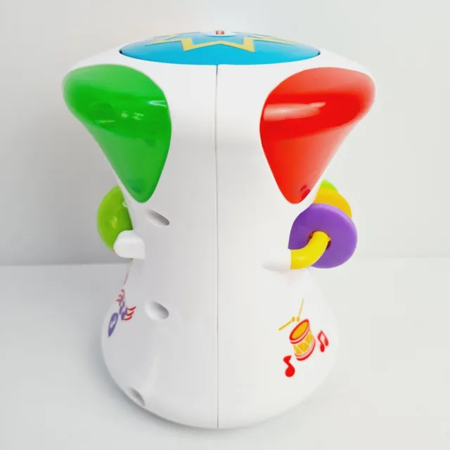 Fisher-Price Bright Beats 2-in-1 Musical Drum Roll Along Toy Baby Light Up 2