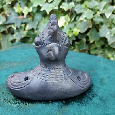Vintage south American Pottery Bird Whistle Pre Columbian Bird Effigy Hand made 2