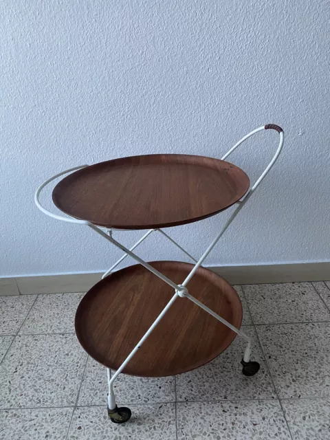 60er 70er Jahre Teak Servierwagen Jie Gantofta String Serving Trolley Sweden 60s