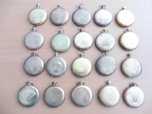 Lot De 4 Anciens Boîtiers En Plastique Pour Montre à Gousset - Occasion - France
