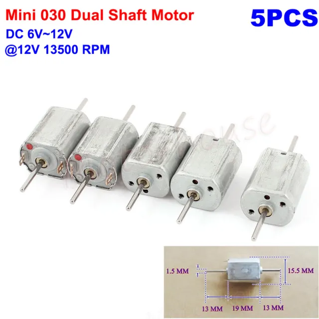 5PCS DC 6V 12V 13500RPM Dual Axle Shaft Mini Motor Micro DC Motor for DIY Toy