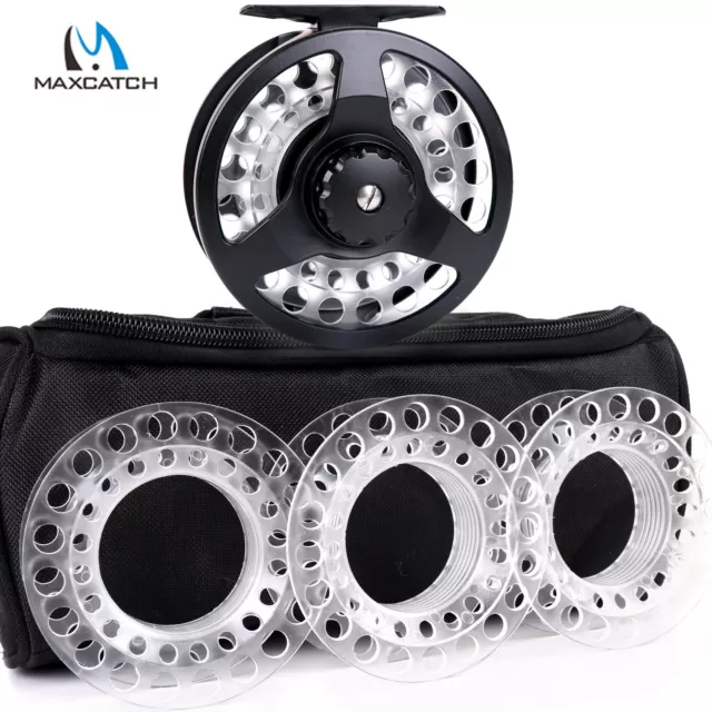 Maxcatch Fly Reel Combo Cassette Fly Fishing Reel With 3 Extra Cassette Spools