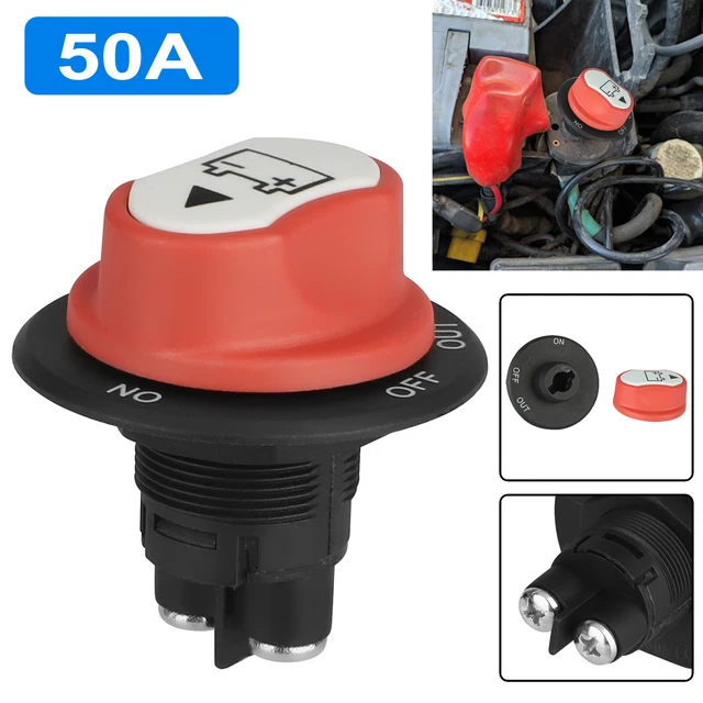 50A BATTERY ISOLATOR Switch Disconnect Power Cut Off Kill for Car Boat