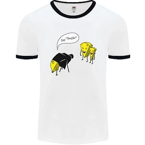 Say People Funny Photography Photograper Mens White Ringer T-Shirt