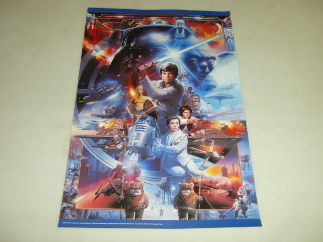 Star Wars 20Th Anniversary Poster 1997 Skywalker Leia R2D2 Yoda Tsuneo Sanda >>>
