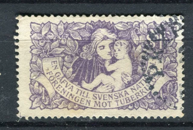 SWEDEN; Early 1900s Charity Stamp fine used Anti TB issue