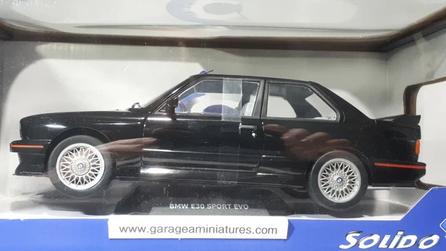BMW E30 SPORT EVO noire SOLIDO échelle au 1/18EME Voiture miniature collection 3