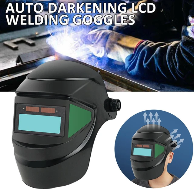 Solar Powered Auto-Darkening Welding Helmet Grinding TIG Welder Mask Safe