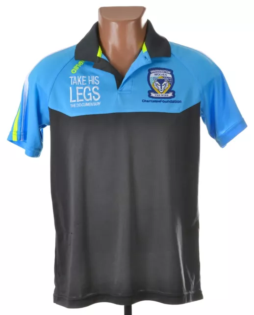 Warrington Wolves Rugby League Polo Shirt Jersey O'neills Size S