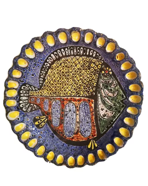 Georges Gouzy 1931 2015 Grand plat au Poisson stylisé