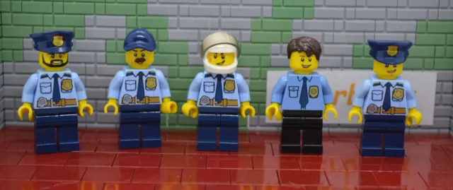 Lego City Stadt 5 x Polizei Ranger Figuren Minifiguren zur Auswahl schwarz blau