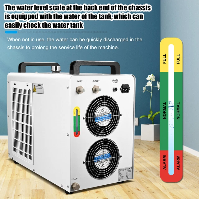 Monport 6L CW-5200 Industrial Water Chiller for 60W-150W CO2 Laser Engraver