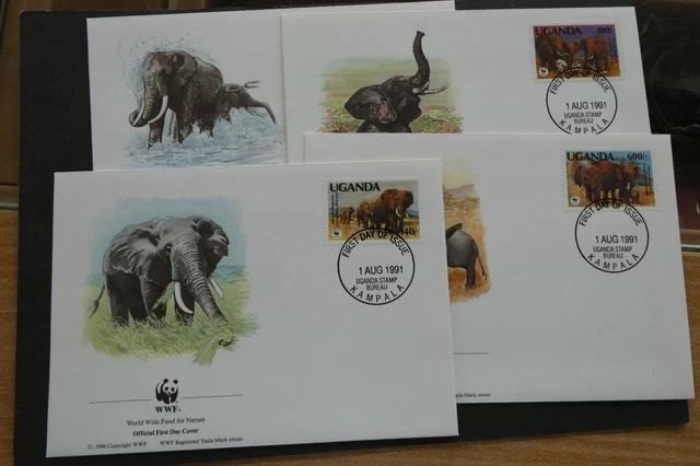 Elefanten 1991 8 FDC Uganda