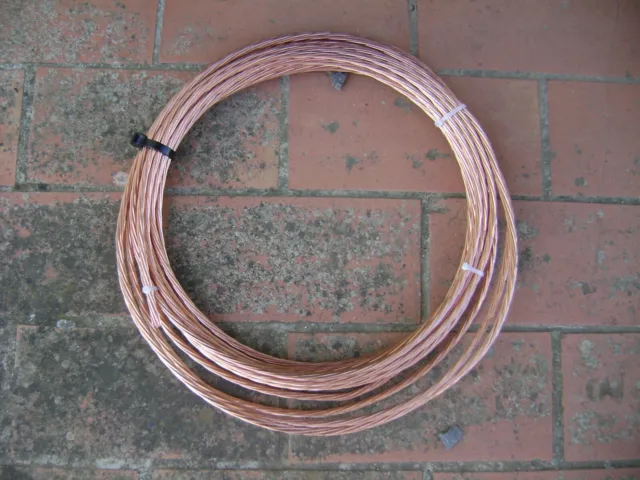 10 metres Câble tresse cuivre nu pour mise à la terre 25 mm². neuf.