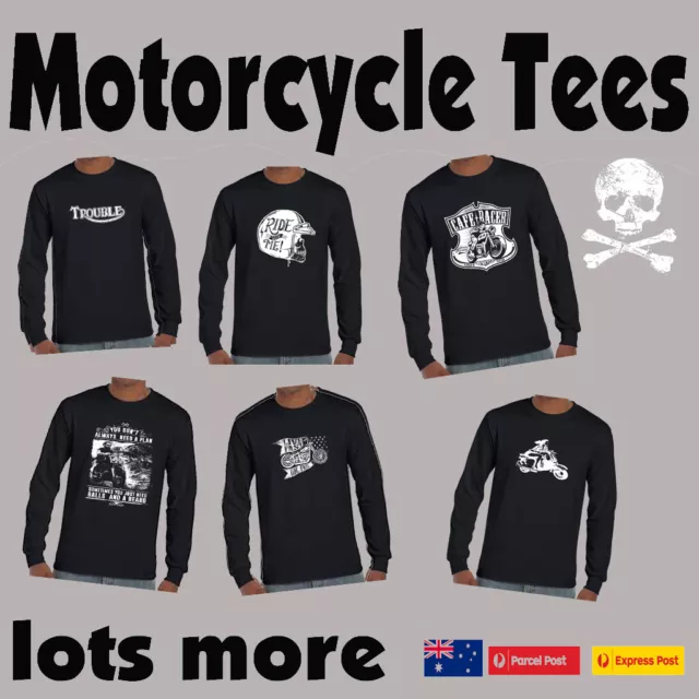 Funny Motorbike T-Shirts Biker Motorcycle Cafe Racer Mens t shirt Best Sellers