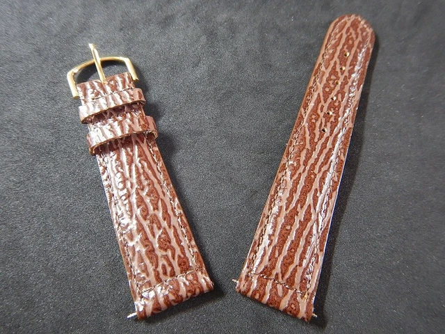 Bracelet En Cuir Véritable 20mm Marron ROCHET - Fait Main En France - Boucle Ardillon