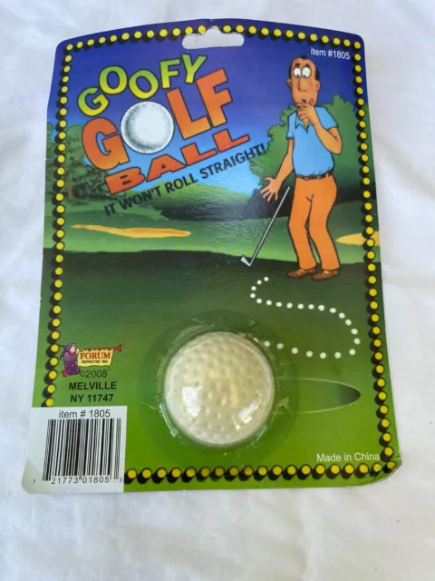 Vintage Goofy Golf Ball novelty rolls crooked gag party gift joke prank NEW