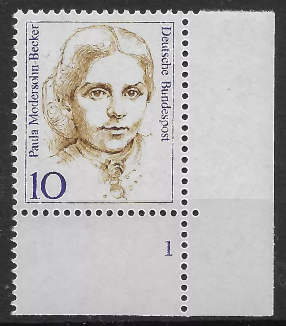 Bund 1988 ** Mi 1359 Frauen 10Pf Eckrand Ecke Bogenecke Formnummer 1 Fn1 03629C