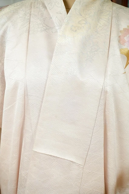 Dear Vanilla Japanese Silk Furisode Kimono Women's Authentic Japan Vintage Mint 3