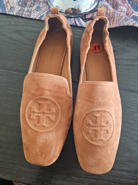 Tory Burch LEIGH elastic silk suede loafer 11